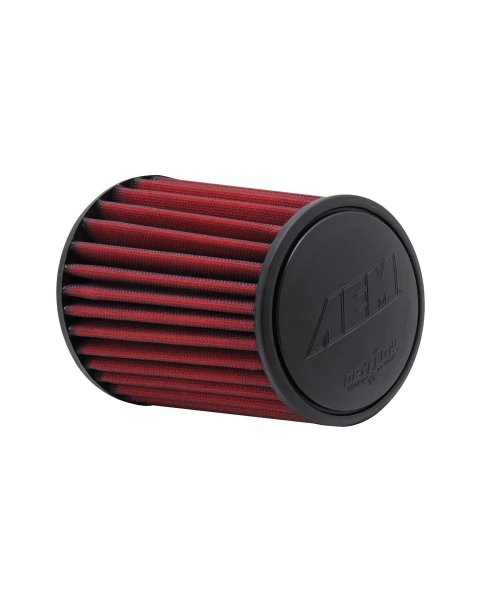 Air Filter Element - DryFlow - Clamp-On - Conical - 6 in Base - 5.125 in Top Diameter - 7 in Tall - 3.25 in Flange - Synthetic - Red - Universal - Each