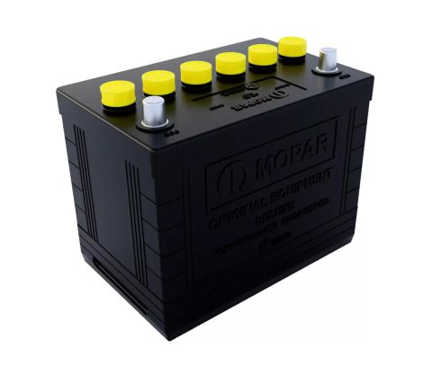 Battery - Collectors Series - Lithium-ion - 12V - 700 Cranking Amps - Top Post Standard Terminals - 10.13 L x 9 in H x 6.63 in W - Yellow Caps - Mopar 1965-74 - Each