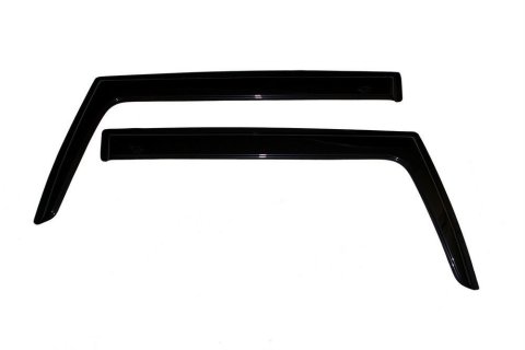 Side Window Visor - Original Ventvisor - Stick-On - Front - Plastic - Dark Smoke - Toyota Fullsize SUV 2007-14 - Pair