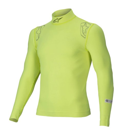 Underwear Top - ZX EVO V3 - SFI 3.3 - FIA Approved - Long Sleeve - High Collar - Lenzing FR - Fluorescent Yellow - X-Small / Small - Each