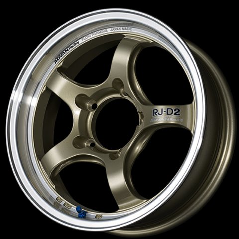Advan RG-D2 15x7.0 / +30 Offset / 4x100 / 63mm Bore / Machining and Champagne Gold