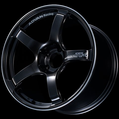 Advan TC4 18x8.0 / +42 Offset / 5x112 / 66.5mm Bore / Black Gunmetallic and Ring