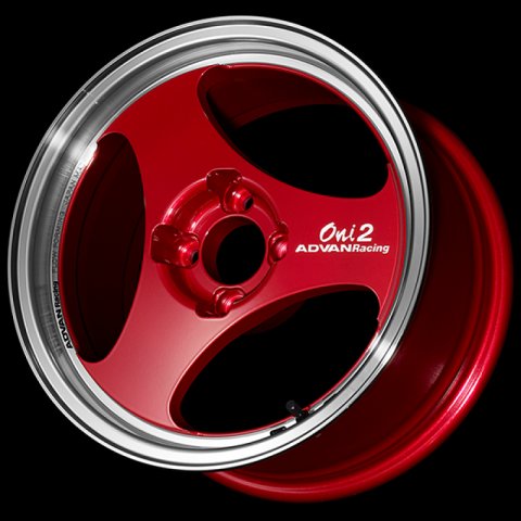 Advan ONI2 15x6.0 / +45 Offset / 4x100 / 63mm Bore / Machining and Racing Candy Red
