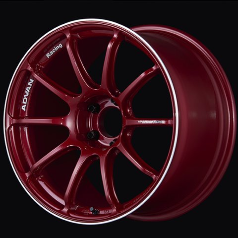 Advan RSIII 18x8.0 / +45 Offset / 5x114.3 / 73mm Bore / Racing Candy Red and Ring