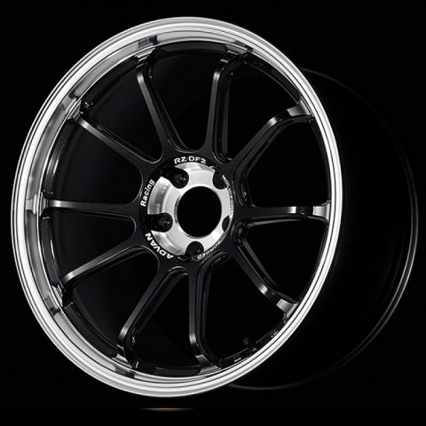 Advan RZ-DF2 19x8.5 / +35 Offset / 5x120 / 72.5mm Bore / Diamond Cut and Racing Titanium Black