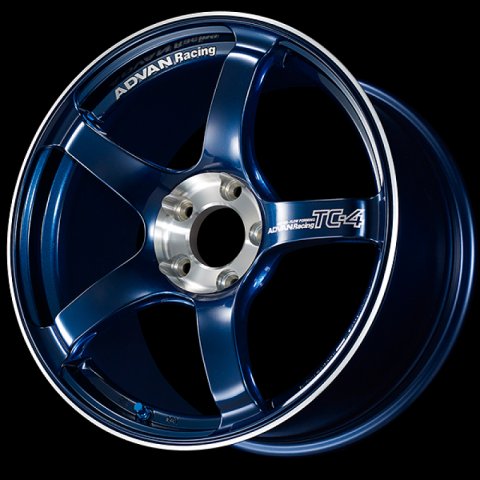 Advan TC-4 SE 16x7.0 / +42 Offset / 4x100 / 63mm Bore / Racing Indigo Blue and Diamond Cut
