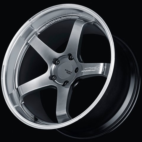 Advan GT for Porsche 21x9.5 / +26 Offset / 5x112 / 66.5mm Bore / Machining and Hyper Platinum Black