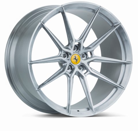Vossen x Novitec NF9 21x12in - 5x114.3 BP - ET30 - Brushed Gloss Clear Ferrari 488 / F8 Rear Wheel