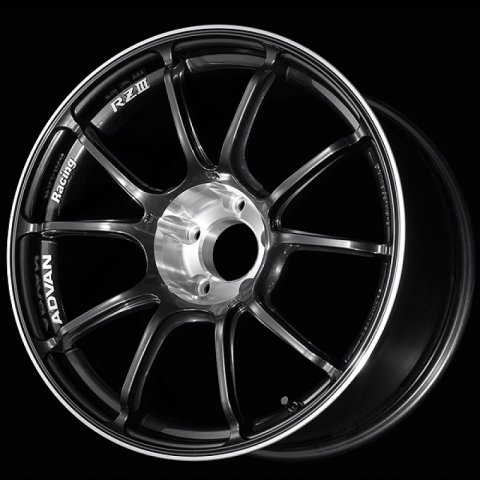 Advan RZIII 18x9.5 / +35 Offset / 5x114.3 BC / 73mm Bore / Black Gun Metallic & Diamond Cut