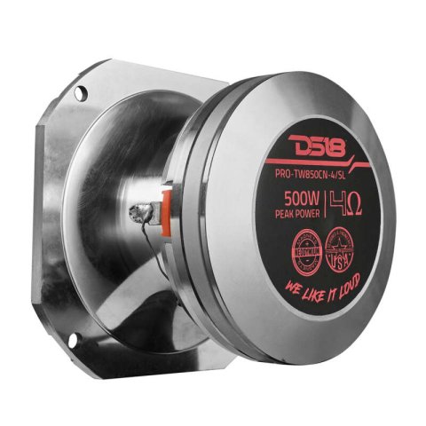 DS18 4in Super Bullet Tweeter Neodymium 250 Watts RMS 1.5in PEI Vc 4 ohm Black