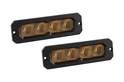 Diode Dynamics SS6 Pro Yellow Flood Flush ABL (pair) 3000K