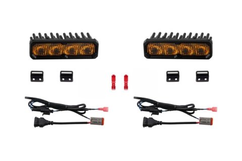 Diode Dynamics 22-26 Toyota Tundra Fog SS6 Pro LED Kit Yellow 3000K