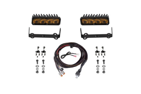 Diode Dynamics 2014-2024 Toyota 4Runner SS6 Max LED Kit Yellow Fog 3000K
