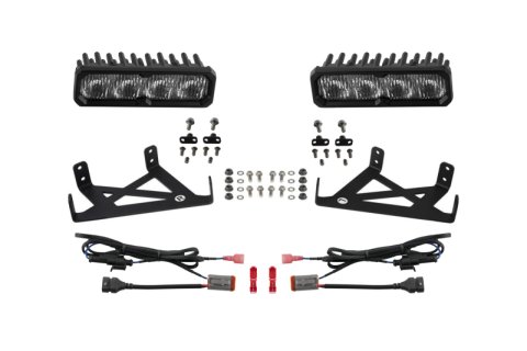 Diode Dynamics 2020-2022 Ford F-250 Super Duty F250 Fog SS6 Sport LED Kit White 6000K