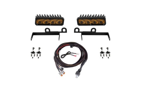 Diode Dynamics 2013-2018 Ram 1500 Ram SportExpress SS6 Sport LED Kit Yellow Fog 3000K