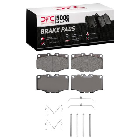 DFC 76-89 Toyota Pickup Front 5000 Advanced Ceramic Brake Pads and Hardware Kit