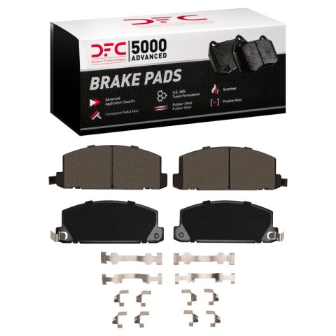 DFC 84-87 Isuzu Trooper Front 5000 Advanced Semi Metallic Brake Pads and Hardware Kit