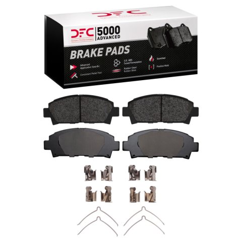 DFC 92-95 Toyota MR2 Front 5000 Advanced Semi Metallic Brake Pads and Hardware Kit