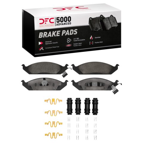 DFC 95-00 Chrysler Cirrus Front 5000 Advanced Semi Metallic Brake Pads and Hardware Kit