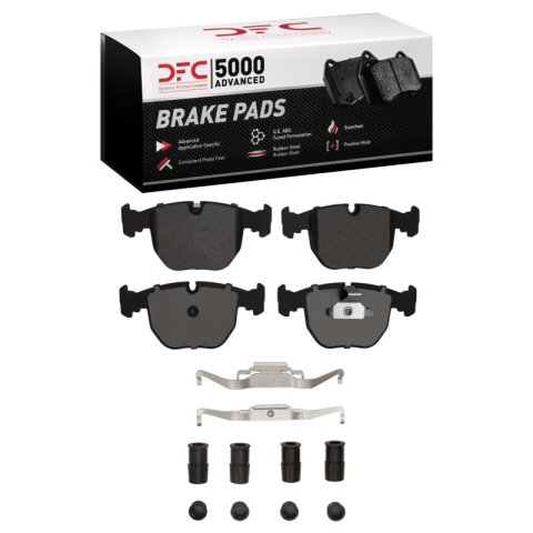 DFC 00-03 BMW 540I Front 5000 Advanced Low Metallic Brake Pads and Hardware Kit