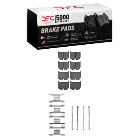 DFC 03-08 Mercedes-Benz CL65 AMG Front 5000 Advanced Low Metallic Brake Pads and Hardware Kit