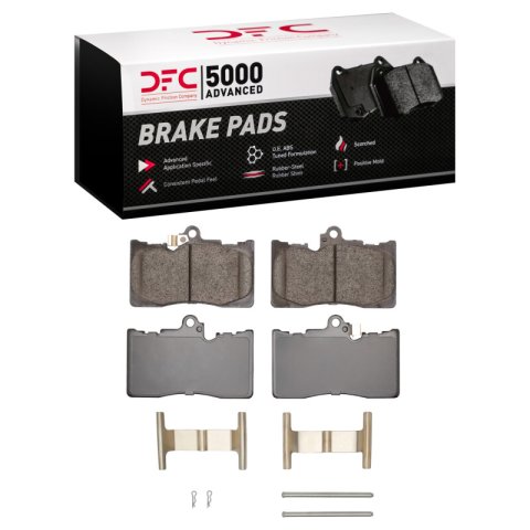 DFC 06-20 Lexus GS460 Front 5000 Advanced Low Metallic Brake Pads and Hardware Kit