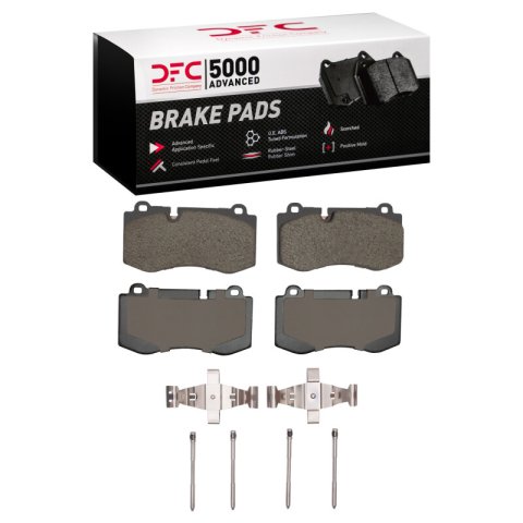 DFC 07-14 Mercedes-Benz S600 Front 5000 Advanced Low Metallic Brake Pads and Hardware Kit