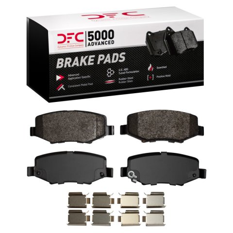 DFC 07-18 Dodge Nitro Rear 5000 Advanced Semi Metallic Brake Pads and Hardware Kit