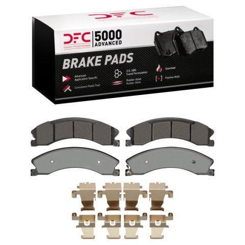 DFC 09-24 Chevrolet Suburban 3500 HD Rear/Front 5000 Advanced Ceramic Brake Pads and Hardware Kit