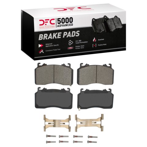 DFC 20-22 Ford Mustang Front 5000 Advanced Low Metallic Brake Pads and Hardware Kit