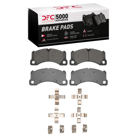 DFC 08-14 Volkswagen Touareg Front 5000 Advanced Ceramic Brake Pads and Hardware Kit