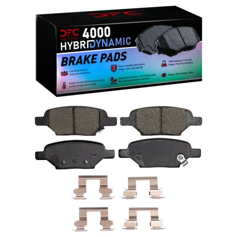 DFC 04-12 Chevrolet Malibu Rear 4000 HybriDynamic Brake Pads and Hardware Kit