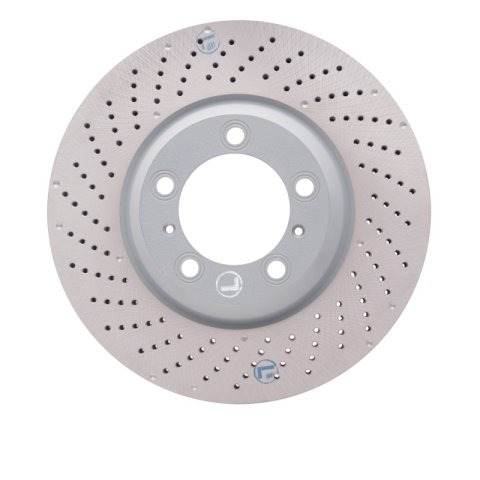 DFC 07-13 Porsche 911 Left Front Drilled Hi-Carbon Alloy Geomet Coated Rotor