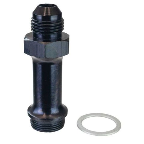 Moroso -8AN x 7/8in-20, 3in Long Carburetor Fuel Inlet Fitting