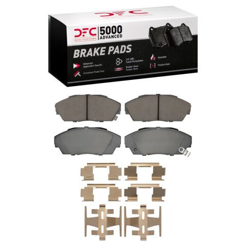 DFC 86-93 Honda Accord Coupe Front 5000 Advanced Ceramic Brake Pads and Hardware Kit