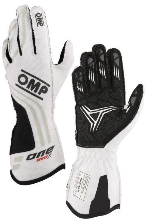 OMP ONE EVO-X MY24 GLOVES FIA 8856-2018 NAVY BLUE / CYAN SZ L