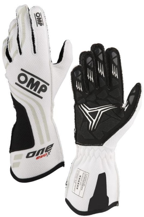 OMP ONE EVO-X MY24 GLOVES FIA 8856-2018 NAVY BLUE / CYAN SZ S