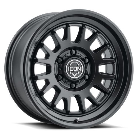ICON Anza 17x8.5 6x5.5 25mm Offset 5.75in BS 95.1mm Hub Bore Satin Black Wheel