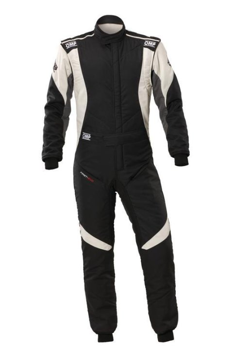 OMP FIRST EVO OVERALL my2025 FIA 8856-2018/SFI GRAY / BLACK SZ 52