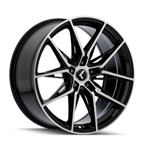 Kraze KR196 Evolve 22x9 / 5x120 BP / 35mm Offset / 72.56mm Hub Gloss Black Machined Wheel