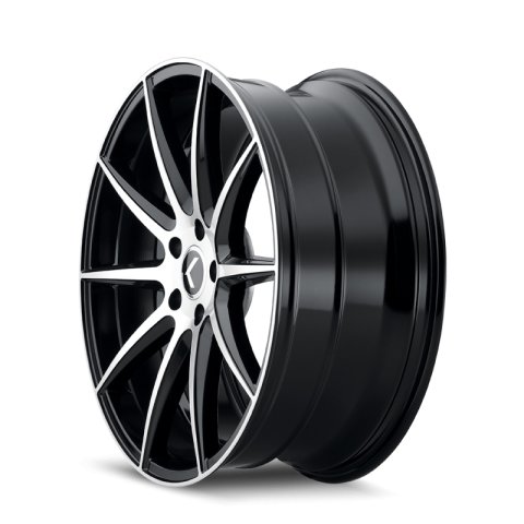 Kraze KR194 Cosmos 17x8 / 5x114.3 BP / 38mm Offset / 72.62mm Hub Gloss Black Machined Wheel