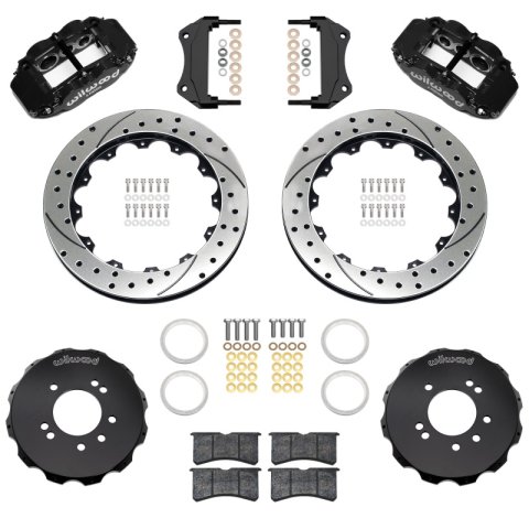 Wilwood 89-98 Nissan 240SX/89-94 Skyline/90-96 300ZX Superlite 6R Fr BBK w/ 12.88in D/S Rotors - Blk