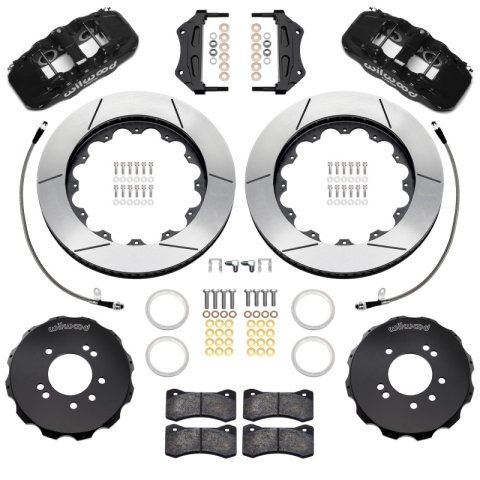 Wilwood 89-98 Nissan 240SX/89-94 Skyline/90-96 300ZX Aerolite 6R Fr BBK w/ 14in SLT Rotors - Black