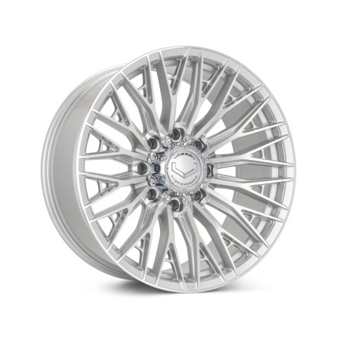 Vossen HFX-6 18x9 - 6x135 - ET0 - Super Deep Face - 87.1 - Silver Polished Wheel