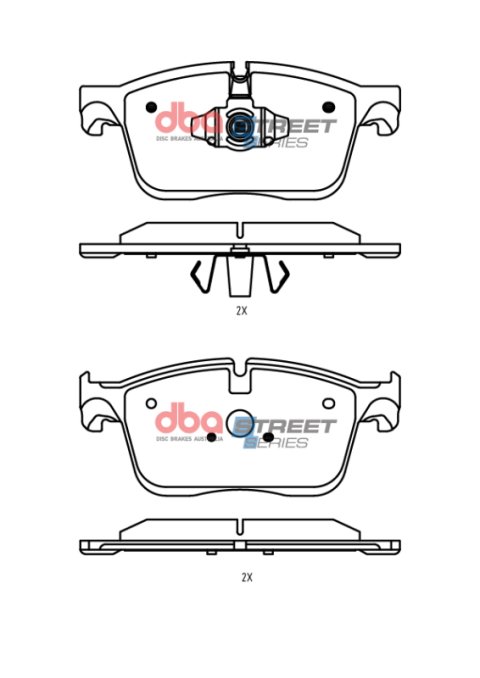 DBA 20-22 Jaguar F-Pace 350mm Front Rotor Front Street Series Brake Pads