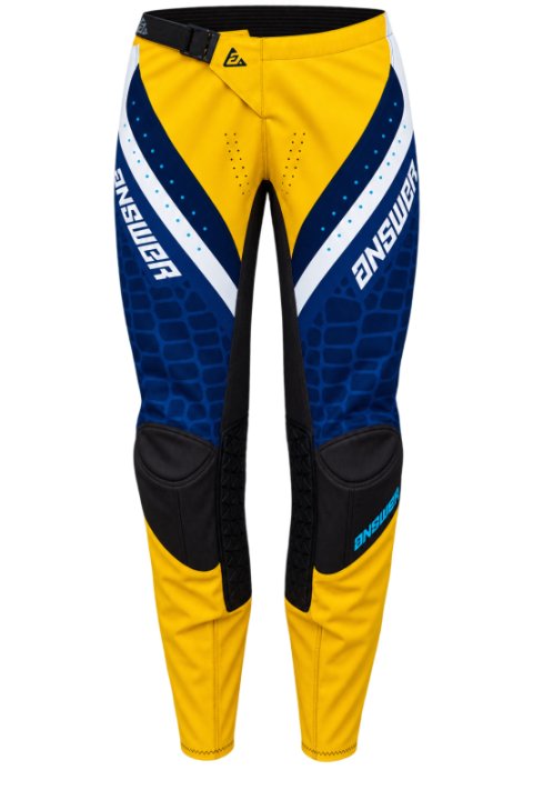 Answer Syncron Raceday Pants Yellow/Navy/Cyan/White Youth Size - 26