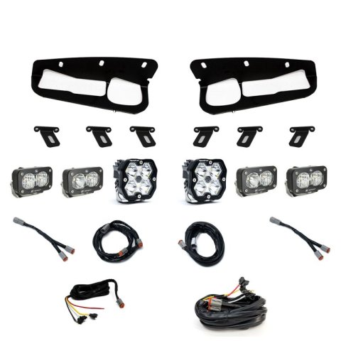 Baja Designs 21-25 Ford Bronco Squadron 2.0 (Spot) / S2 Sport D/C & W/C FPK Steel Bumper w/UP -Clear