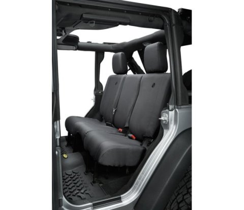Bestop 13-18 Jeep Wrangler JK 4-Door Rear Seat Covers (Black Diamond)