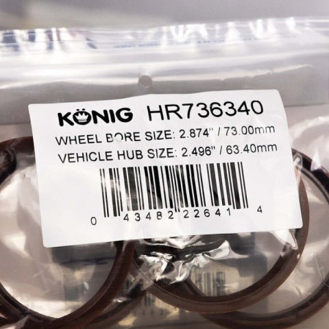 Konig Hub Ring Set (4pcs) - 73.1mm O.D. / 63.4mm I.D.