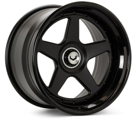 Vossen GEN-01 3pc - 20x9 - Cntr Lock - Satin Blk Cntr / Gloss Blk Out - Lamborghini Aventador Front